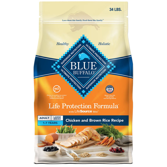 Blue Buffalo® Life Protection Formula&trade; Large Breed Adult Dry Dog Food - Chicken & Brown Rice 34 Lb