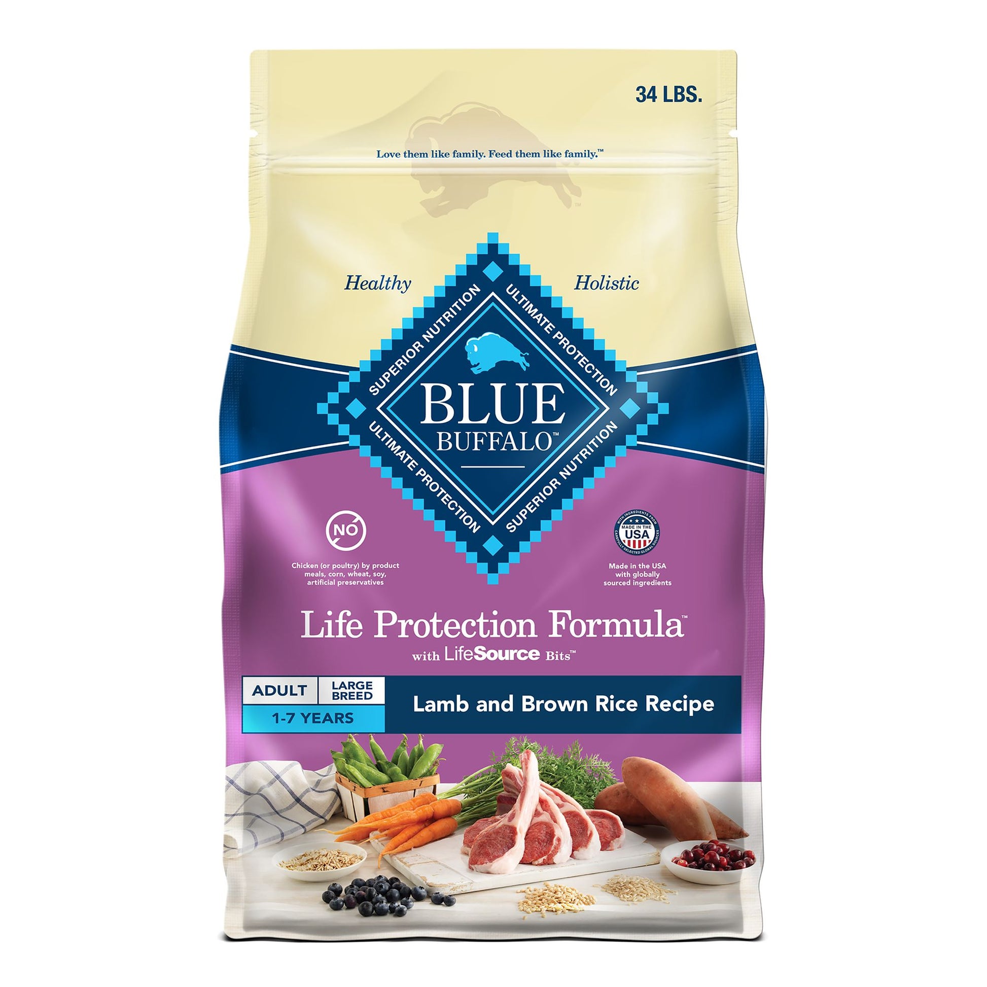 Blue Buffalo® Life Protection Formula&trade; Large Breed Adult Dry Dog Food - Natural, Lamb