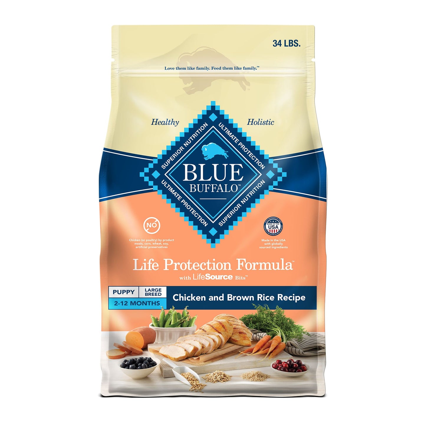 Blue Buffalo® Life Protection Formula&trade; Large Breed Puppy Dry Dog Food - Chicken & Brown Rice 24 Lb