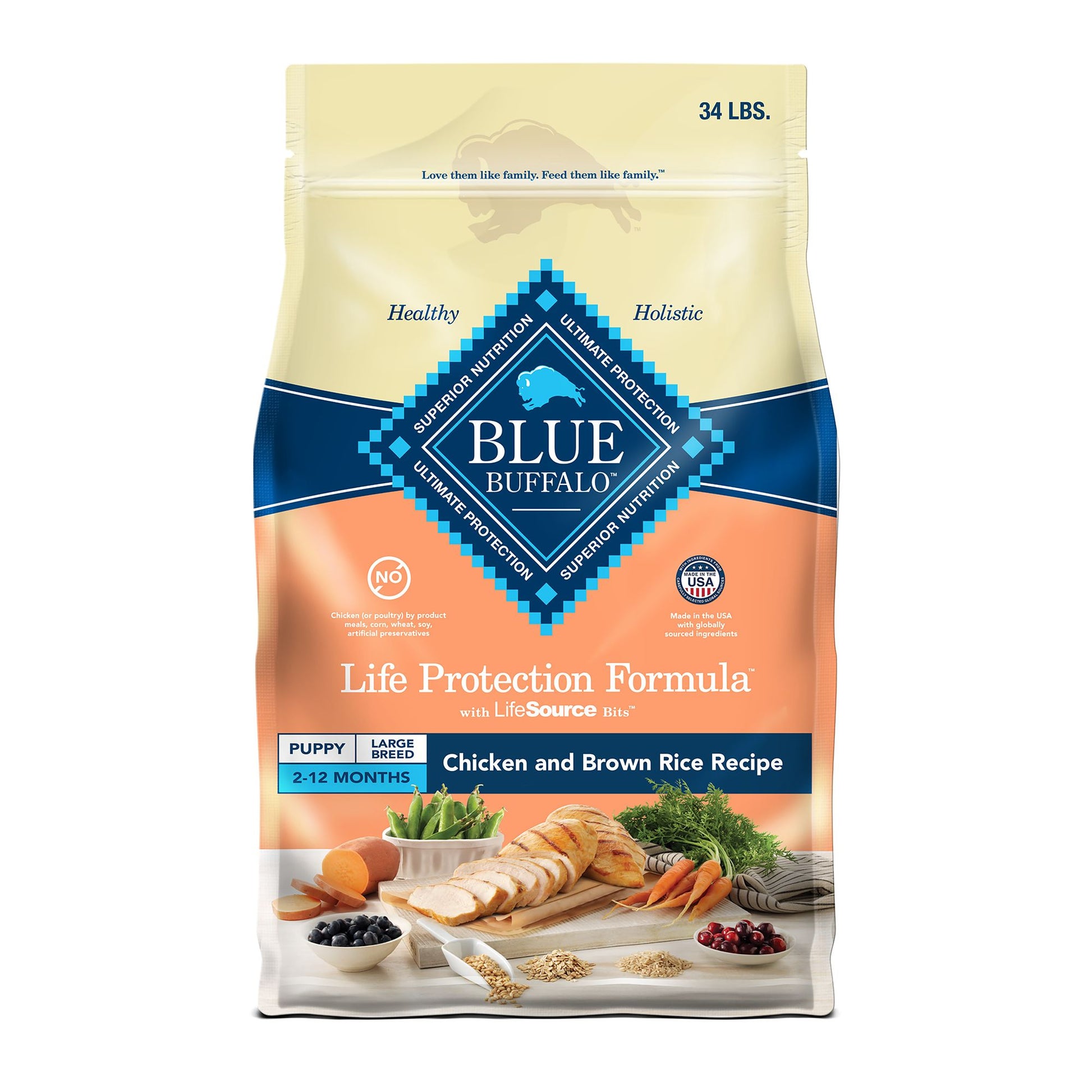 Blue Buffalo® Life Protection Formula&trade; Large Breed Puppy Dry Dog Food - Chicken & Brown Rice 24 Lb