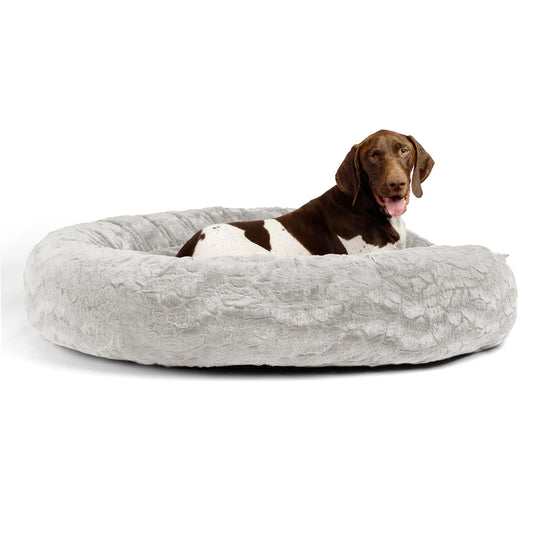 Best Friends by Sheri Calming Lux Fur Donut Cuddler Bolster Cat & Dog Bed 23"L x 23"W