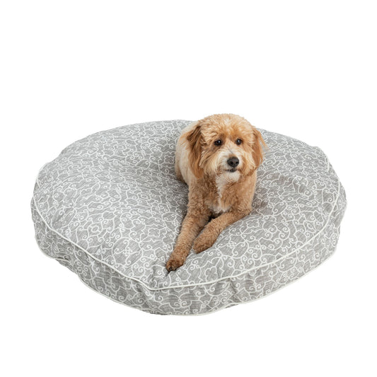 Snoozer® Ramey Gray Indoor/Outdoor Round Dog Bed 23"L x 23"W x 4"H