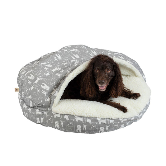 Snoozer® Wag Collection Pedigree Storm Luxury Cozy Cave® Round Dog Bed 45"L x 45"W