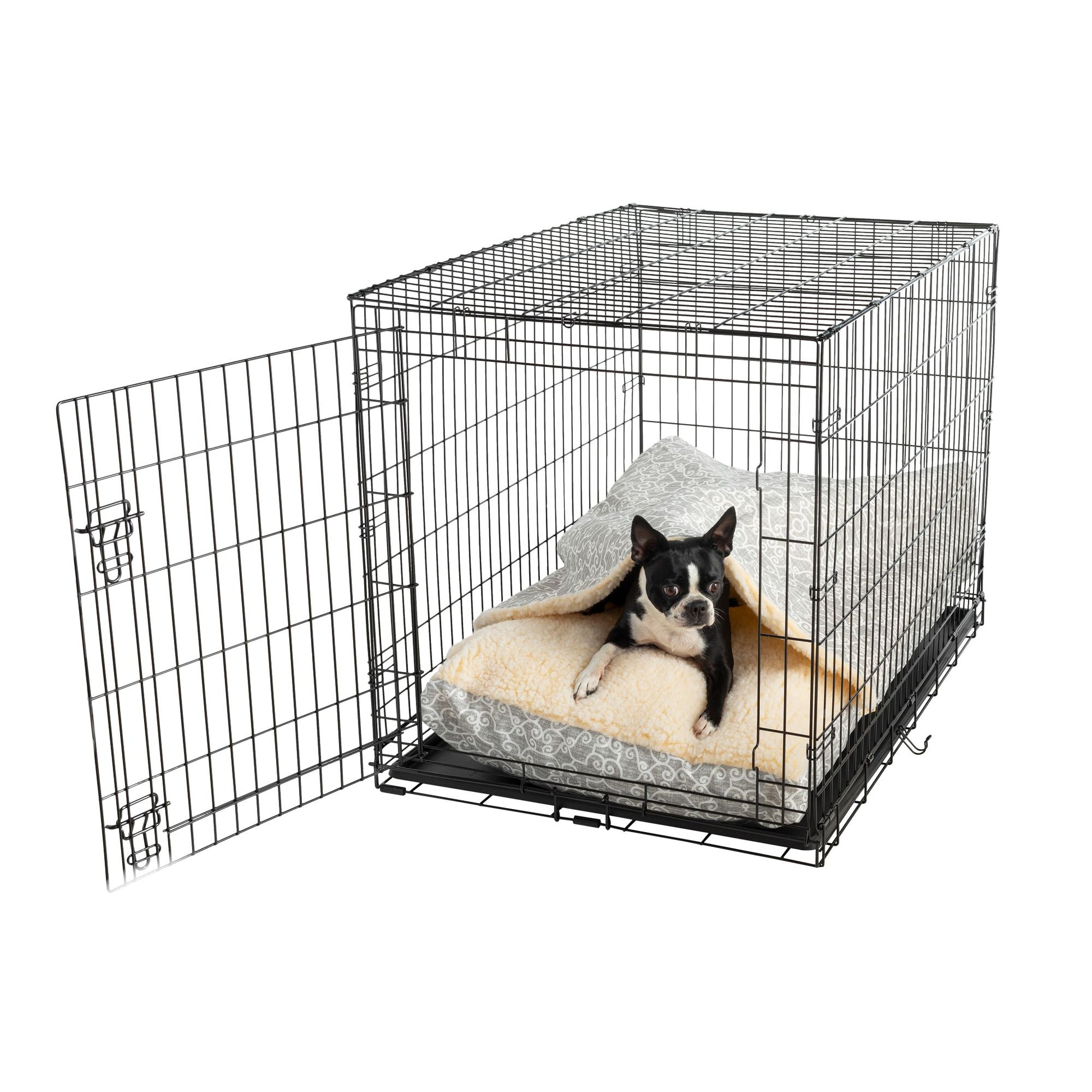 Snoozer® Wag Collection Ramey Gray Luxury Cozy Cave® Dog Crate Bed 41"L x 25"W