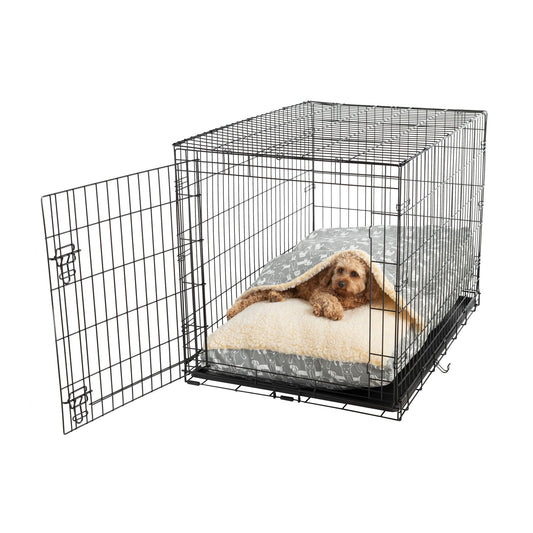 Snoozer® Wag Collection Pedigree Storm Luxury Cozy Cave® Dog Crate Bed 35"L x 22"W