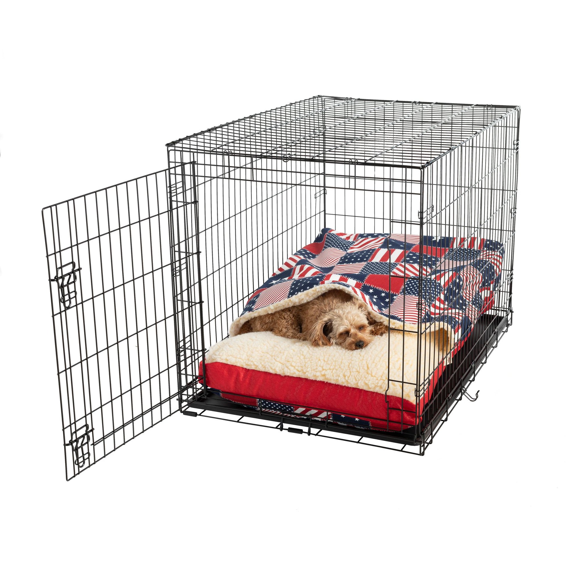 Snoozer® Wag Collection Starpatch/Red Diamond Luxury Cozy Cave® Dog Crate Bed 35"L x 22"W