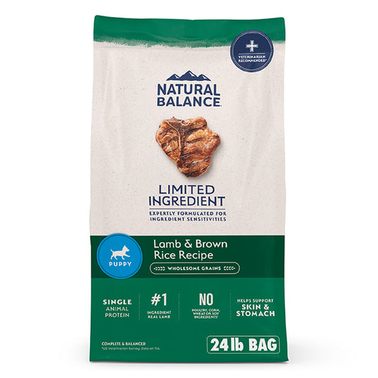 Natural Balance Limited Ingredient Diet Puppy Dry Dog Food - Lamb & Brown Rice 4 Lb