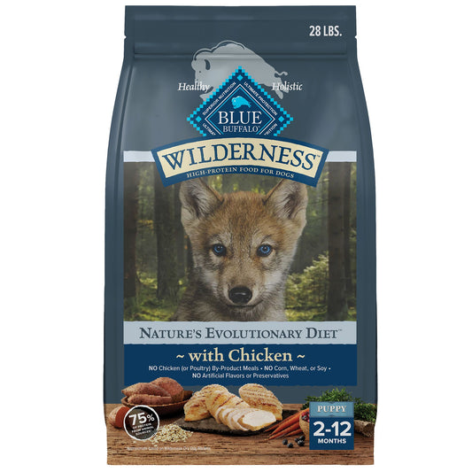 Blue Buffalo Wilderness Nature's Evolutionary Diet Puppy Dry Dog Food - Chicken 4.5 Lb
