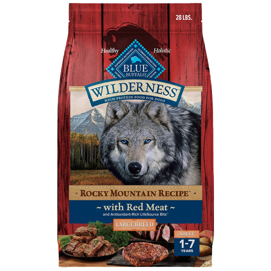 Blue Buffalo Wilderness Rocky Mountain Recipe Large Breed Adult Dry Dog Food - Red Meat