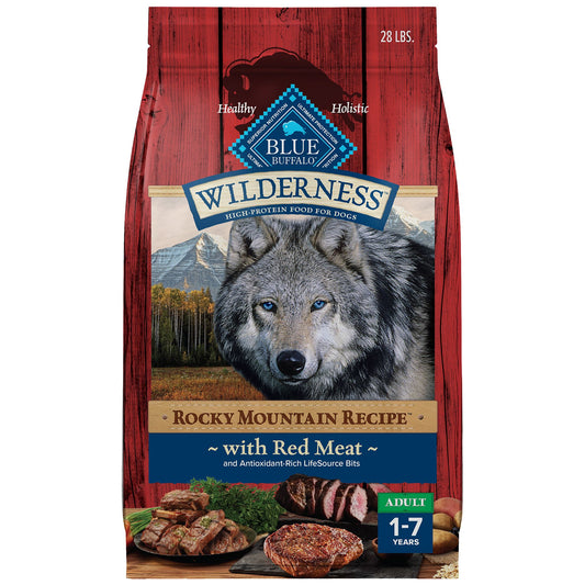Blue Buffalo Wilderness Rocky Mountain Recipe Adult Dog Dry Food - Red Meat 4.5 Lb