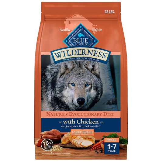 Blue Buffalo Wilderness Nature's Evolutionary Diet Large Breed Adult Dry Dog Food - Chicken