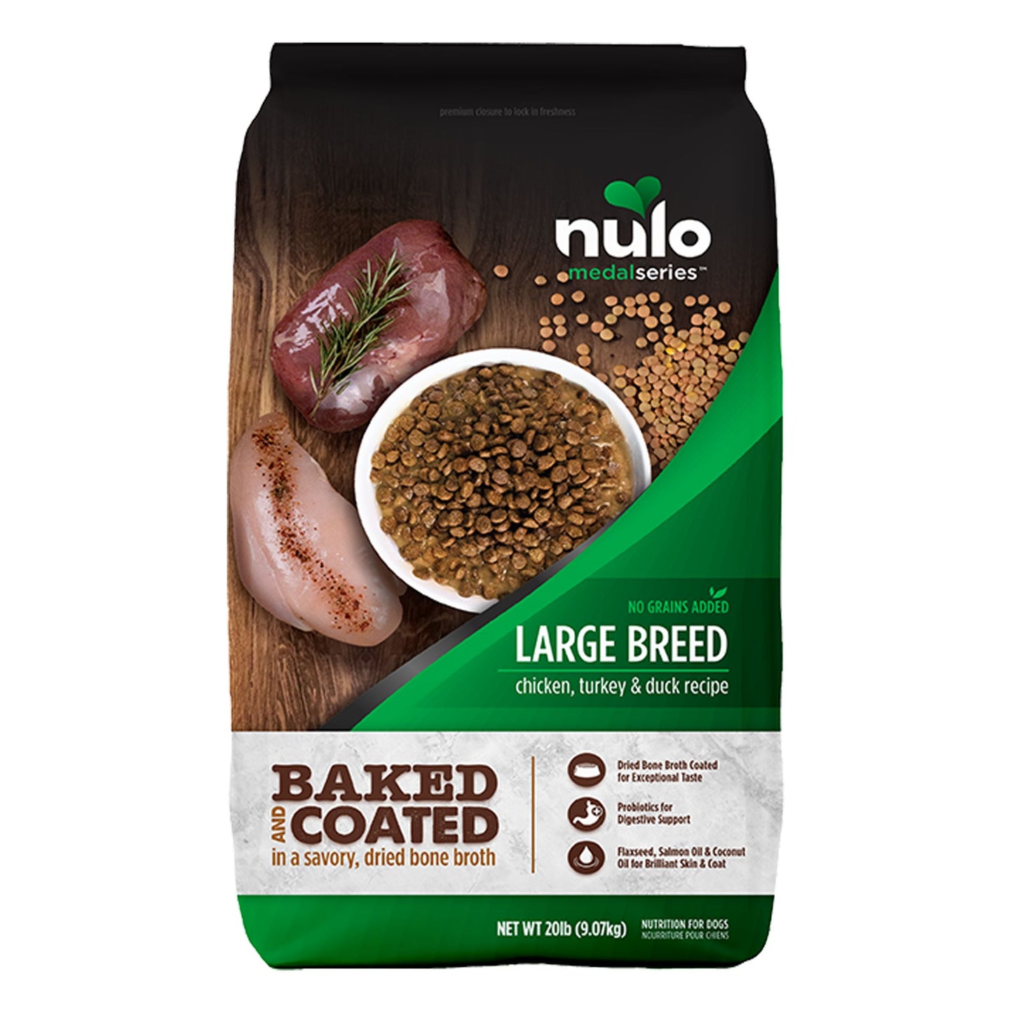 Nulo MedalSeries Baked & Coated Large Breed Adult Dry Dog Food - Chicken, Turkey, & Duck