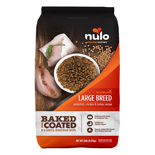 Nulo MedalSeries Baked & Coated Large Breed Adult Dry Dog Food - Whitefish, Chicken & Turkey