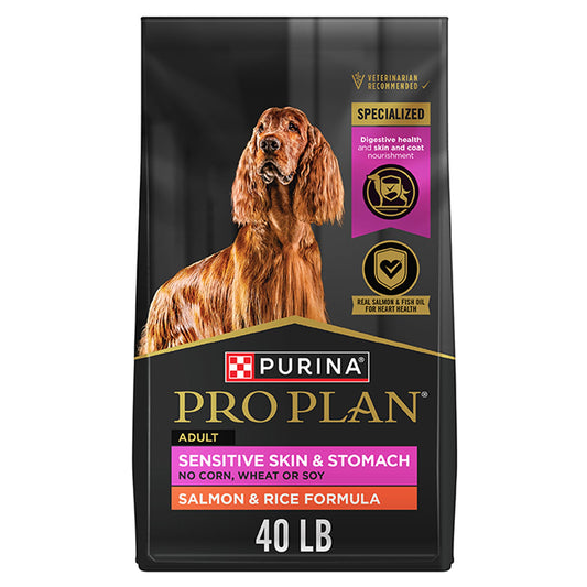 Purina® Pro Plan Sensitive Skin & Stomach Adult Dry Dog Food - Salmon & Rice, No Corn, Wheat or Soy 16 Lb