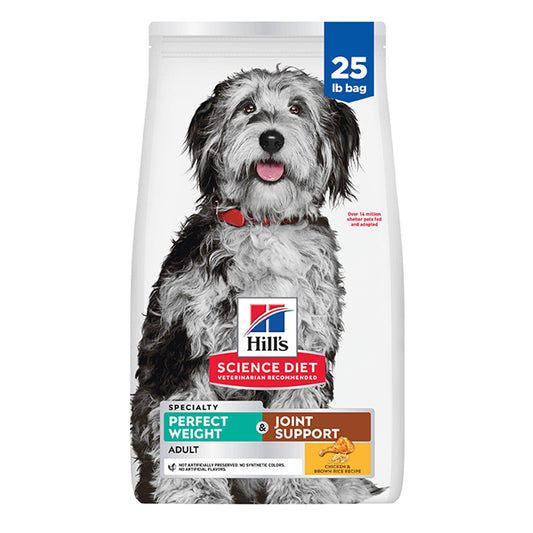 Hill's Science Diet Perfect Weight & Joint Support Adult Dry Dog Food - Chicken & Brown Rice 3.5 Lb