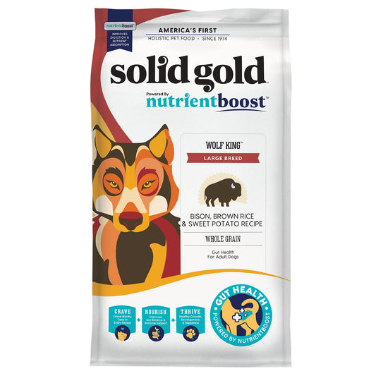 Solid Gold Nutrientboost Wolf King All Life Stage Dry Dog Food - Bison