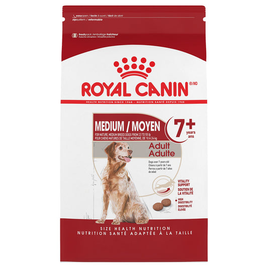 Royal Canin Size Health Nutrition Medium Breed Aging 7+ Senior Dog Dry Food - 30 lb
