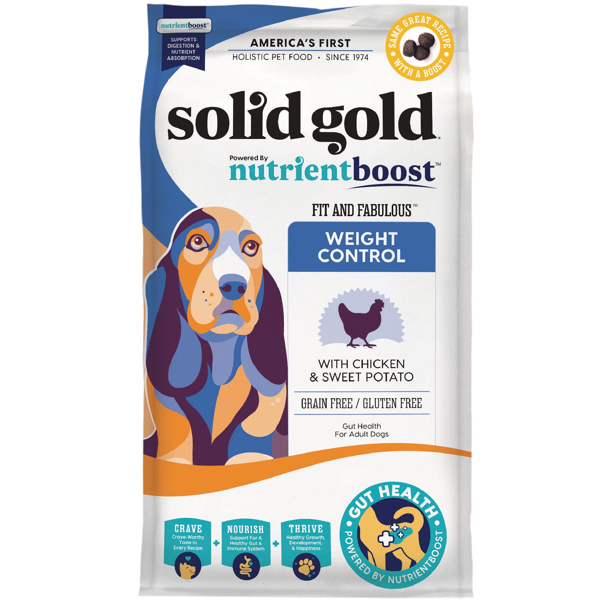 Solid Gold Nutrient Boost Fit and Fabulous Weight Control Adult Dog Food -  Chicken