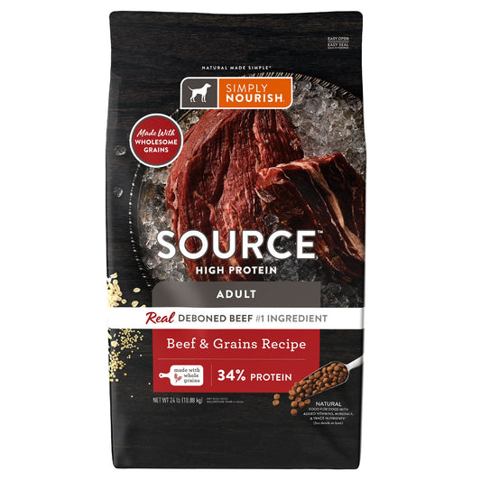 Simply Nourish Source Adult - High Protein, Beef & Grain 4 Lb