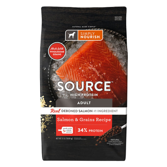 Simply Nourish Source Adult - High Protein, Salmon & Grain 4 Lb