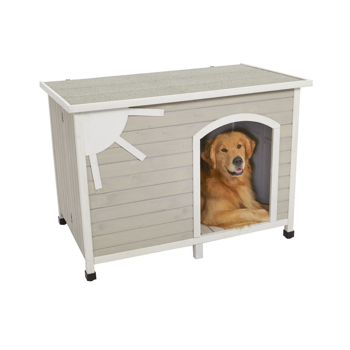 Midwest Eillo Folding Outdoor Wood Dog House 28.6"L x 45.3"W x 32.9"H