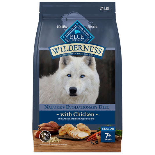 Blue Buffalo Wilderness Nature's Evolutionary Diet Senior 7+ Dry Dog Food - Chicken 13 Lb