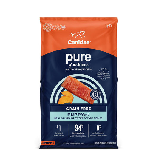Canidae Pure Farm To Bowl Puppy Food - Wild-Caught Salmon & Sweet Potato Recipe 4 Lb