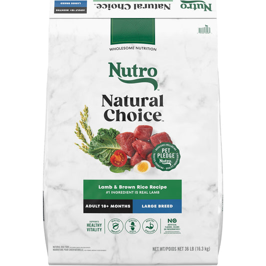 Nutro Natural Choice&trade; Large Breed Adult Dry Dog Food - Lamb & Brown Rice 36 Lb
