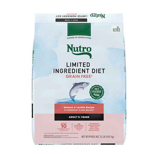 Nutro Natural Choice Limited Ingredient Adult Dog Food - Grain Free, Salmon & Lentils Recipe 4 Lb