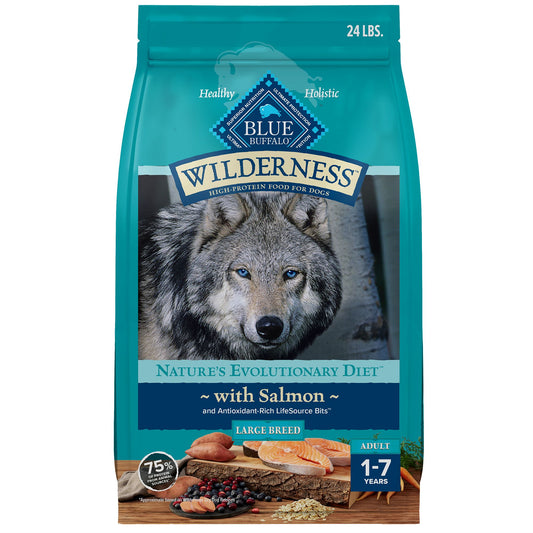 Blue Buffalo Wilderness Nature's Evolutionary Diet Large Breed Adult Dog Dry Food - Salmon 28 Lb