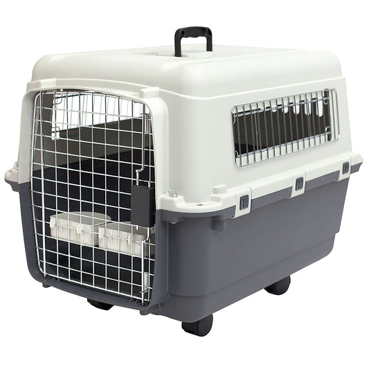 Sport Pet Plastic Travel Kennel for Dogs - White 40"L x 27"W x 30"H