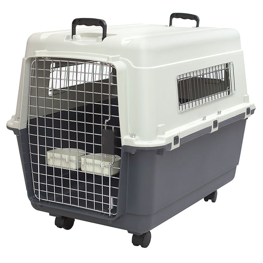 Sport Pet Plastic Travel Kennel for Dogs - White 36"L x 24"W x 29"H