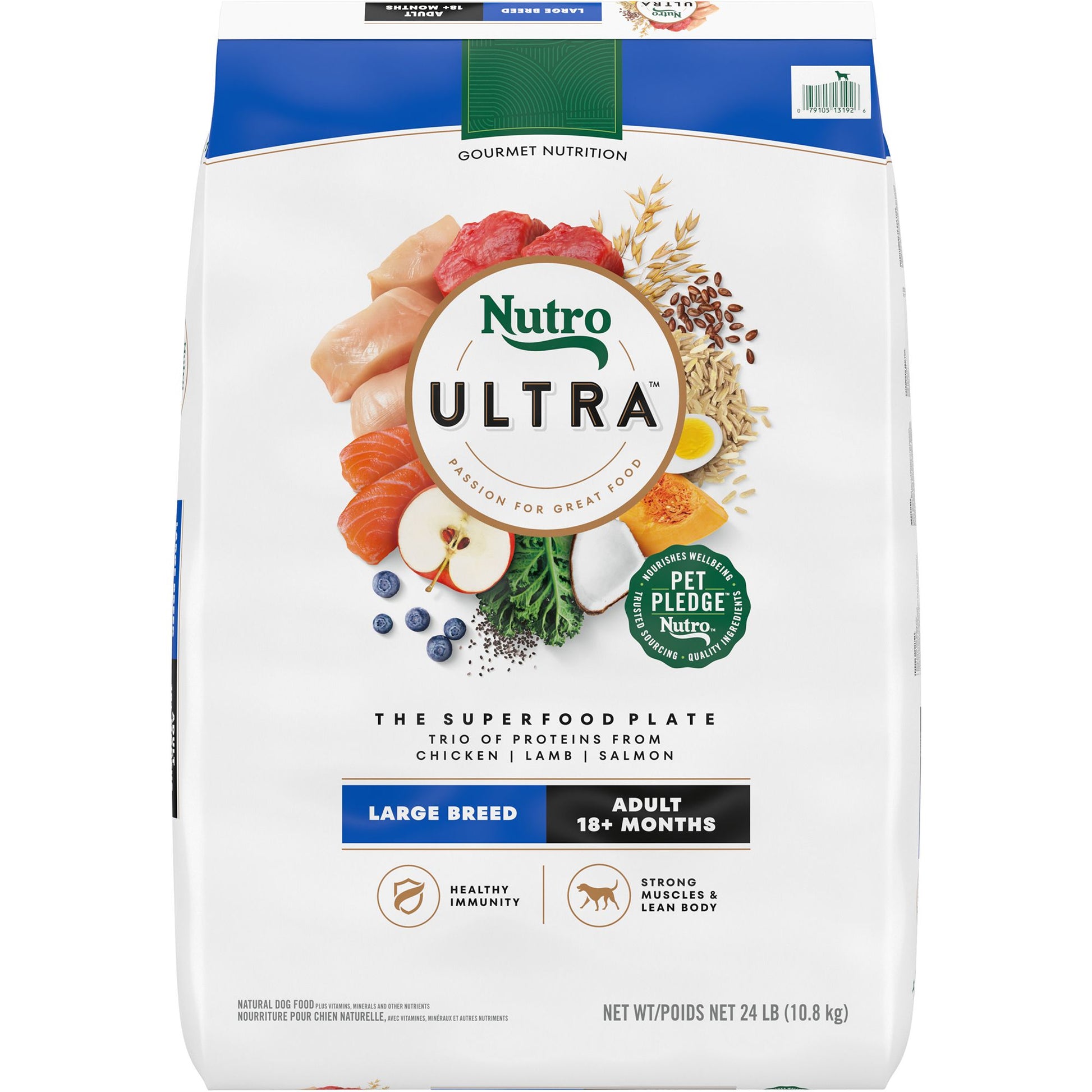 NUTRO ULTRA&trade; Large Breed Adult Dry Dog Food - Chicken, Lamb, Salmon 24 Lb
