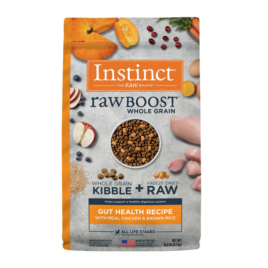 Instinct® RawBoost Whole Grain Kibble + Freeze-Dried Raw Gut Health All Life Stages Dry Dog Food 3.5 Lb