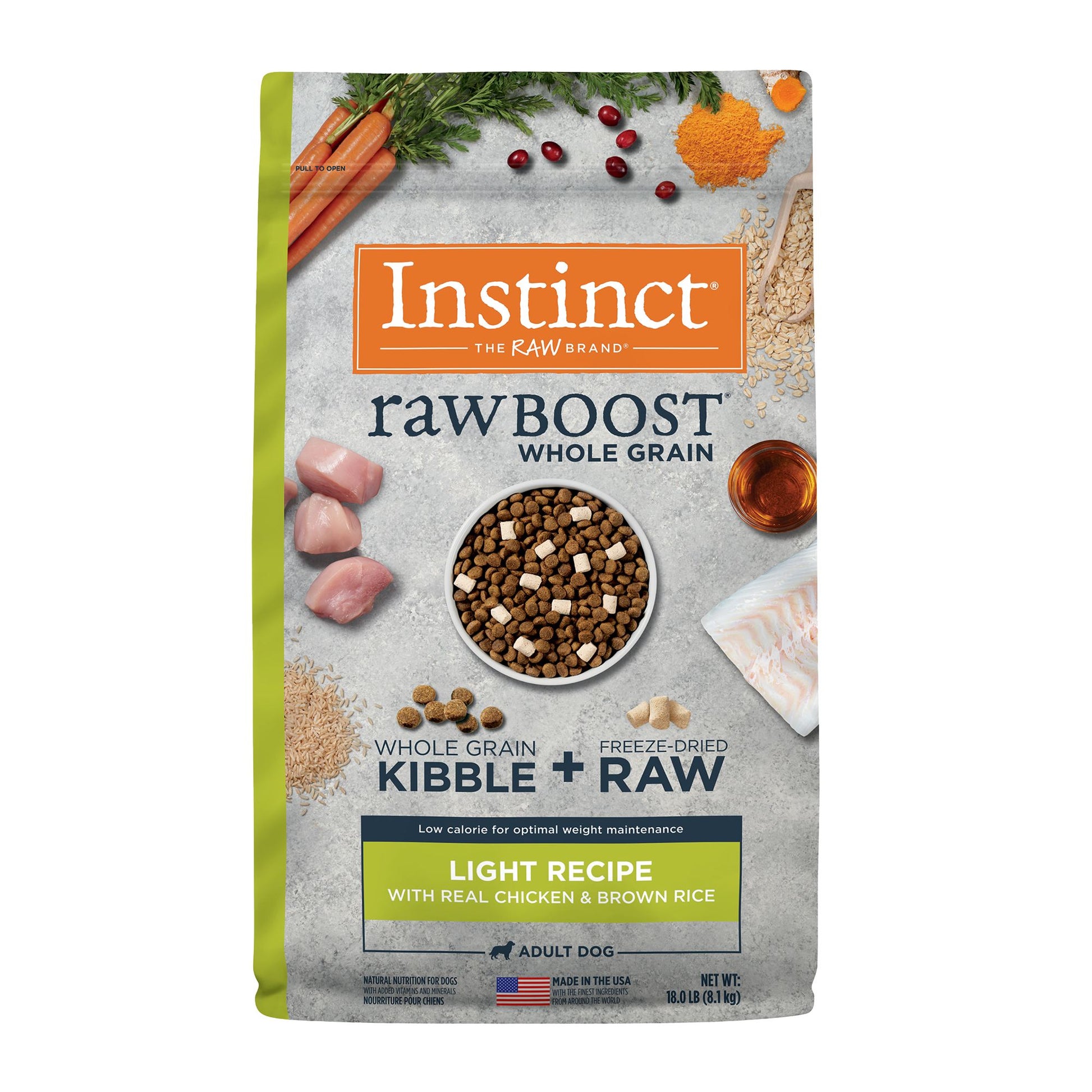 Instinct® RawBoost Whole Grain Kibble + Freeze-Dried Raw Light Recipe All Life Stages Dry Dog Food 3.5 Lb