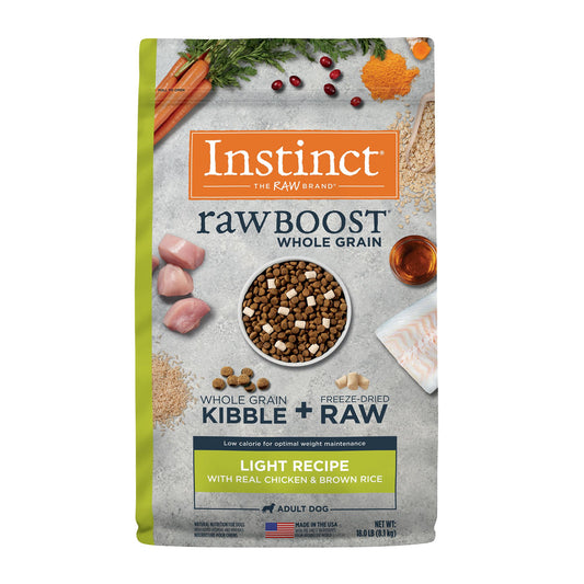 Instinct® RawBoost Whole Grain Kibble + Freeze-Dried Raw Light Recipe All Life Stages Dry Dog Food 3.5 Lb