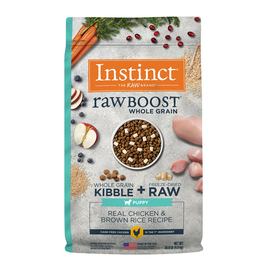 Instinct® RawBoost Whole Grain Kibble + Freeze-Dried Raw Puppy Dry Dog Food - Chicken & Brown Rice 3.5 Lb