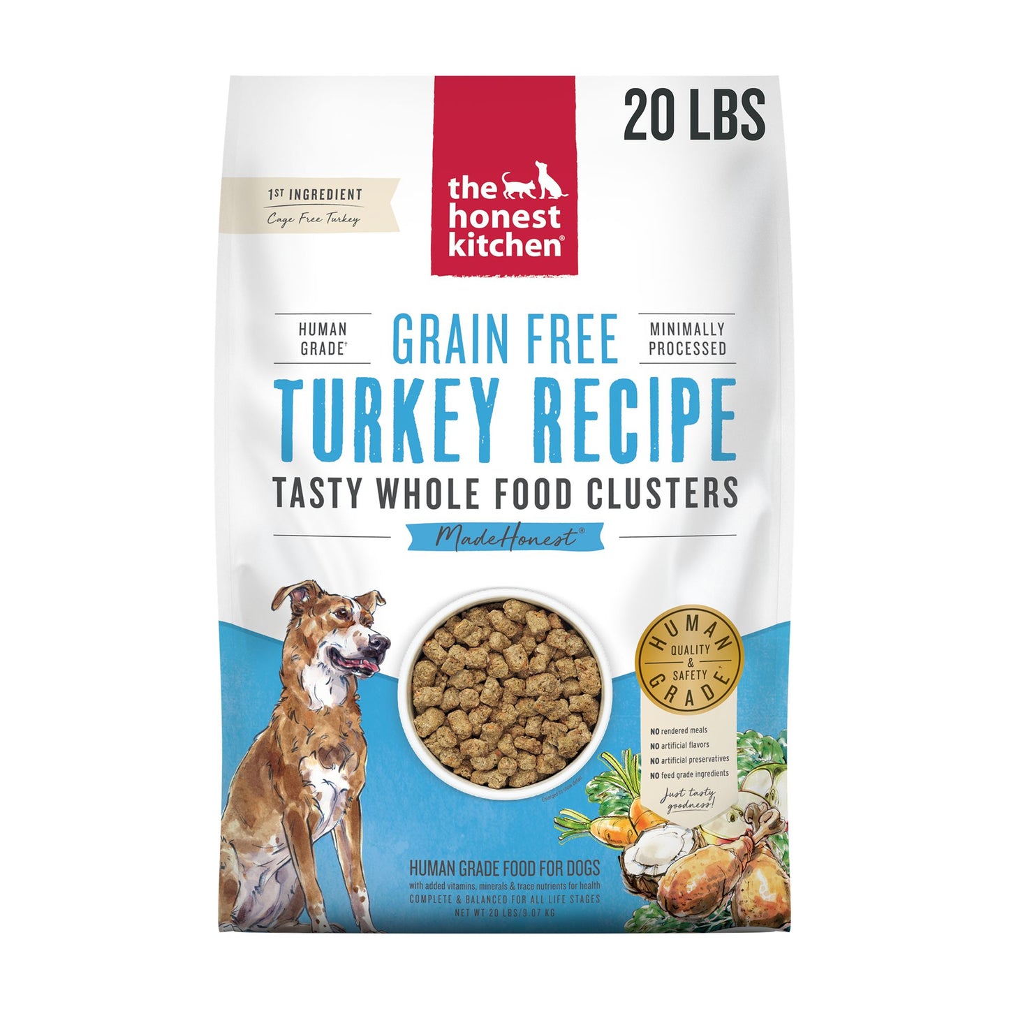 The Honest Kitchen Grain Free Clusters Adult Dog Dry Food - Turkey 1 Lb