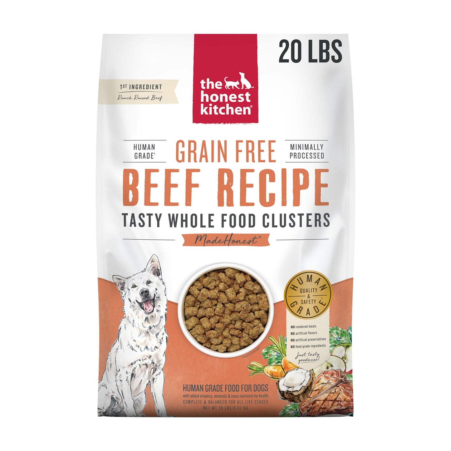 The Honest Kitchen Grain Free Clusters Adult Dog Dry Food - Beef 1 Lb