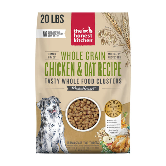 The Honest Kitchen Whole Grain Clusters Adult Dog Dry Food - Chicken & Oat 1 Lb