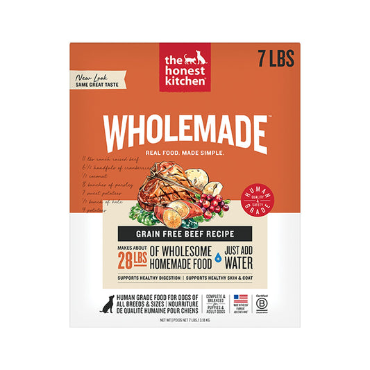 The Honest Kitchen Wholemade Grain Free Adult Dehydrated Dog Food - Beef 2 Lb