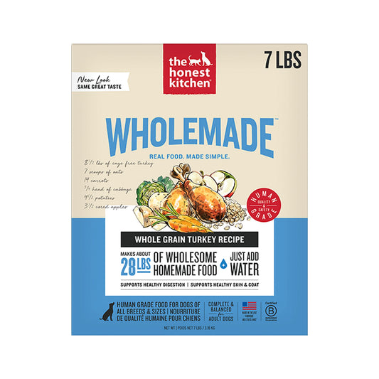 The Honest Kitchen Wholemade Whole Grain Adult Dehydrated Dog Food - Turkey 2 Lb