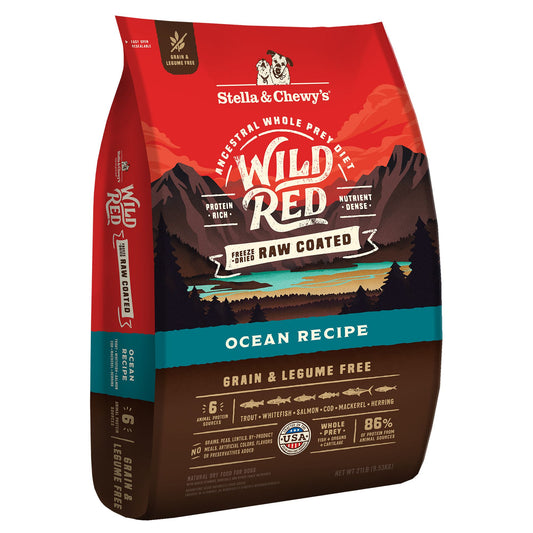 Stella & Chewy's Wild Red Raw Coated All Life Stages Dry Dog Food - Grain & Legume Free, Ocean 3.5 Lb