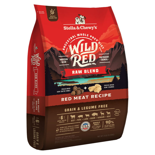 Stella & Chewy's Wild Red Raw Blend All Life Stages Dry Dog Food - Grain & Legume Free, Red Meat 3.5 Lb