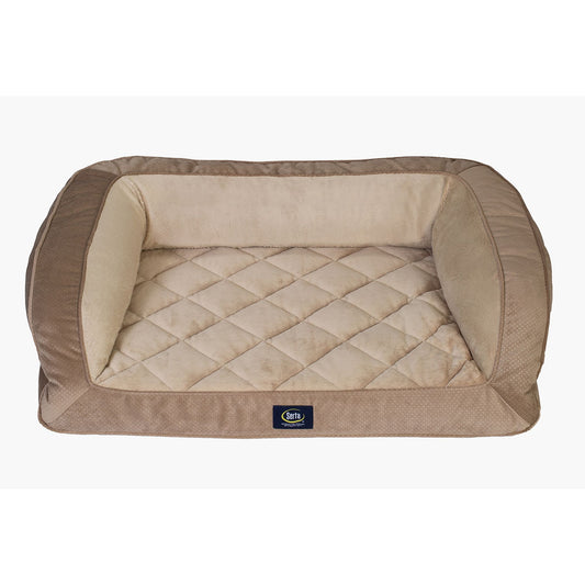 Serta® Quilted Orthopedic Bolster Pet Bed w/Removable Cover Large