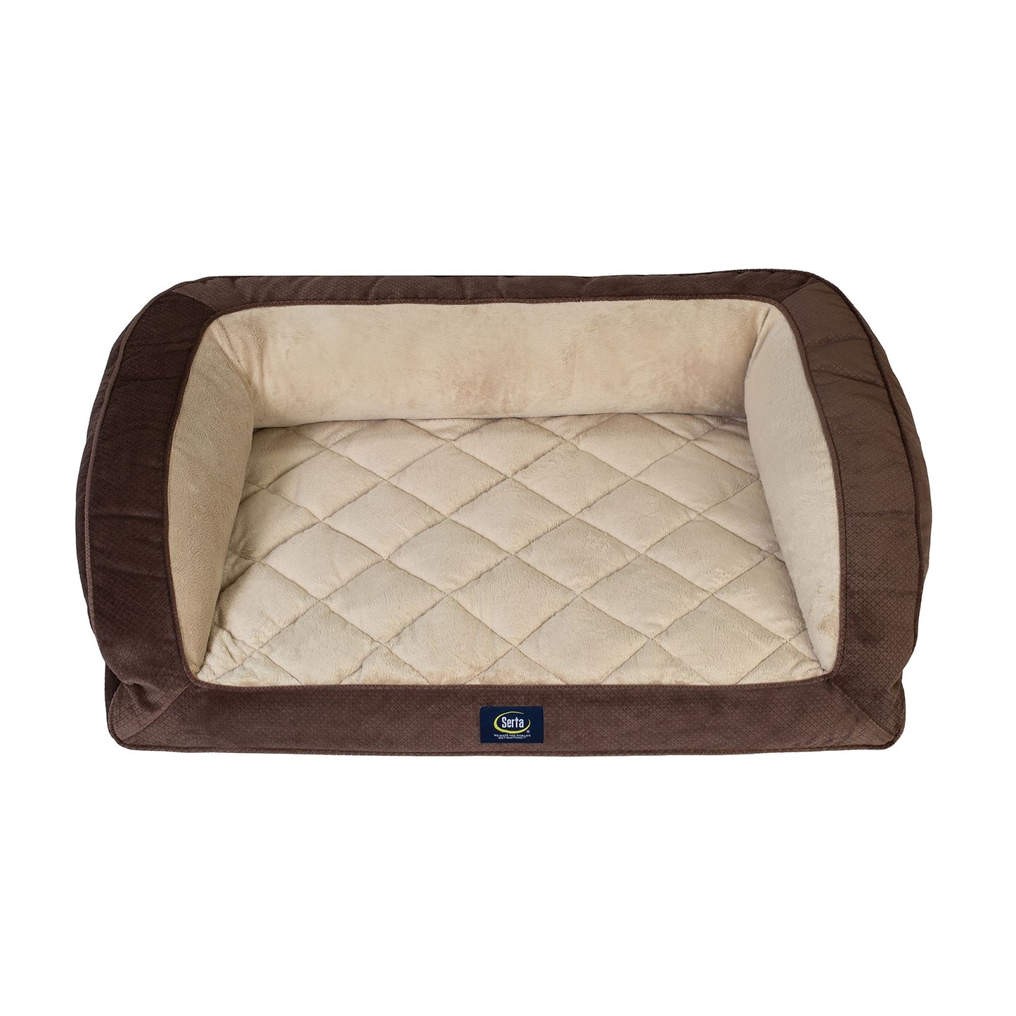 Serta® Quilted Orthopedic Bolster Pet Bed w/Removable Cover X Large