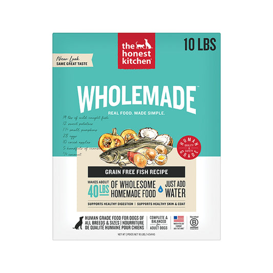 The Honest Kitchen Wholemade Grain Free Adult Dehydrated Dog Food - Fish 10 Lb