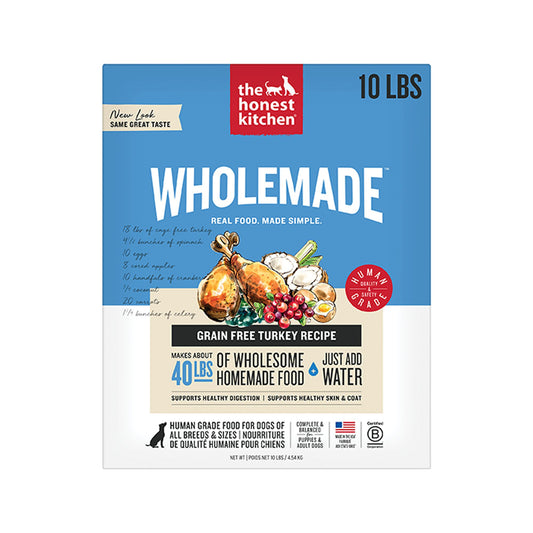 The Honest Kitchen Wholemade Grain Free Adult Dehydrated Dog Food - Turkey 7 Lb