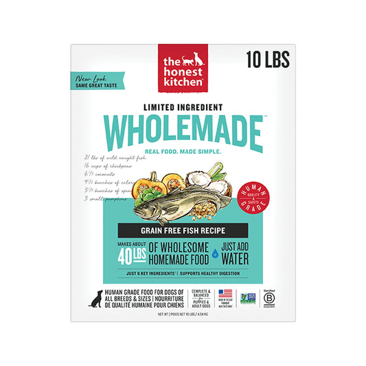 The Honest Kitchen Wholemade Limited Ingredient Grain Free Adult Dehydrated Dog Food - Fish 4 Lb