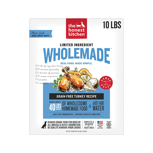 The Honest Kitchen Wholemade Limited Ingredient Grain Free Adult Dehydrated Dog Food - Turkey 10 Lb